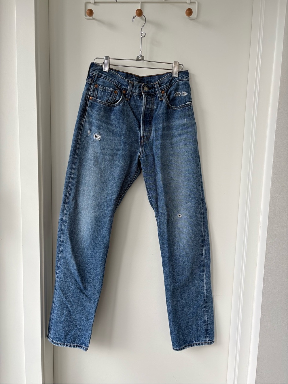 Levi's 501 Women's Distressed Straight Leg Jeans Size 26